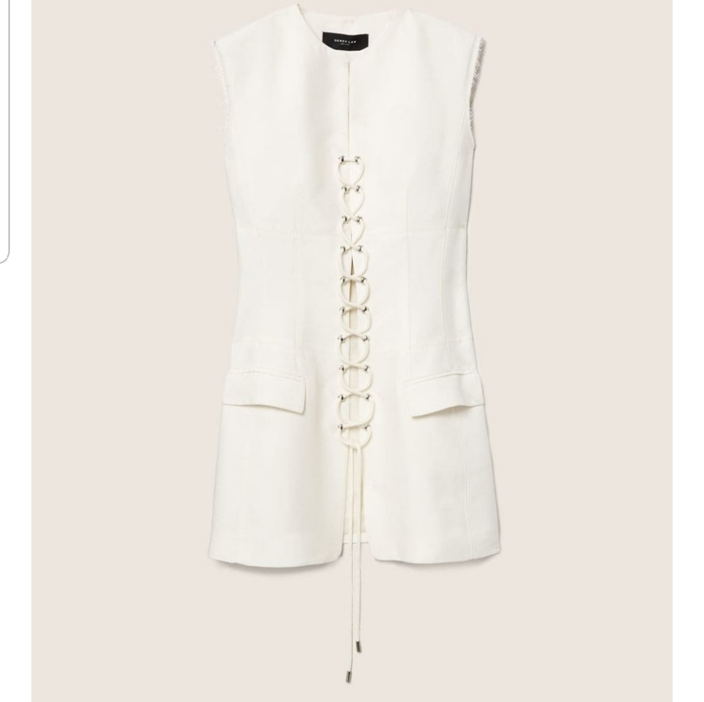 ❌SOLD❌Tuxedo Vest With Lacing Detail - Picture 4 of 6